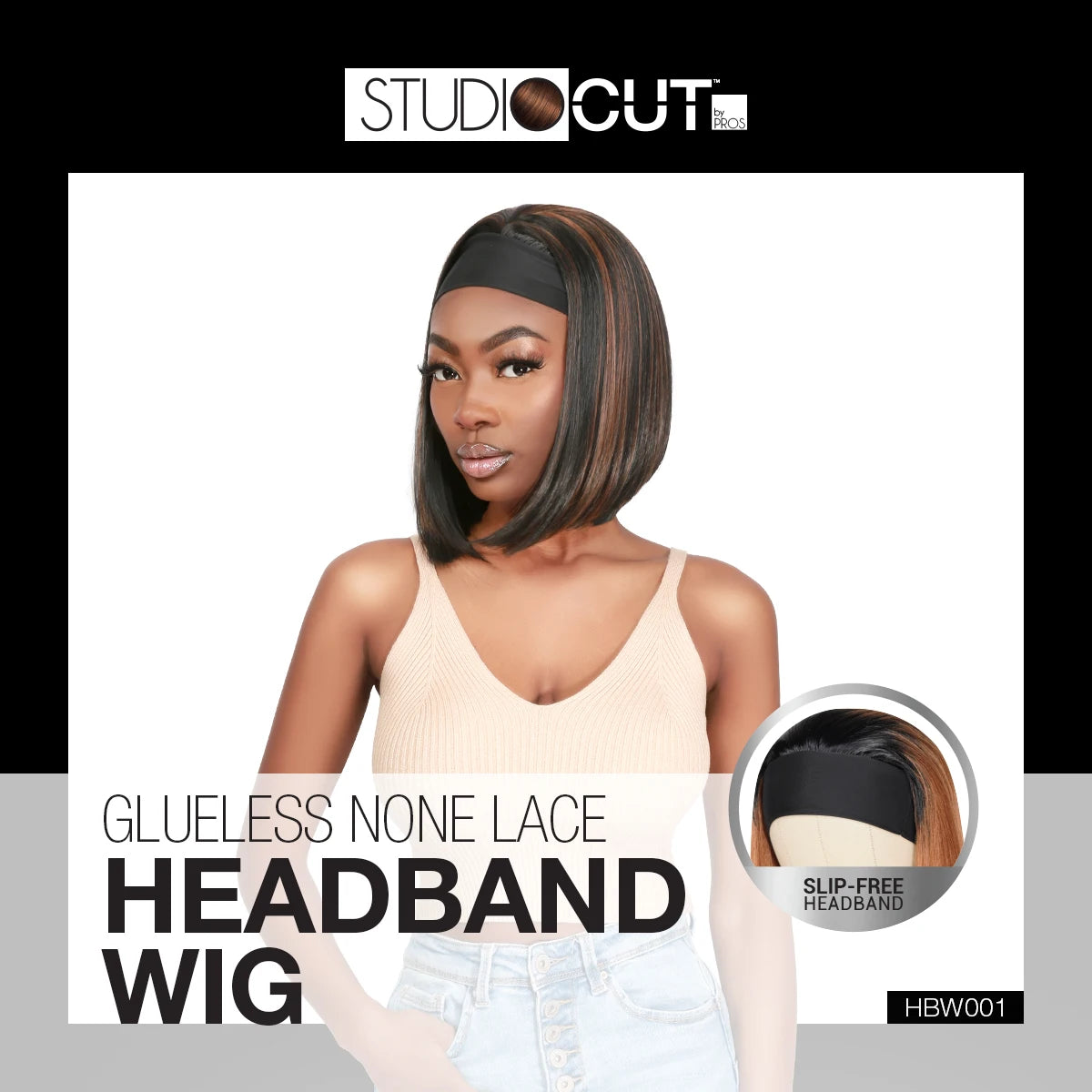 Studio Cut by Pros Glueless None Lace Headband Synthetic Wig HBW001