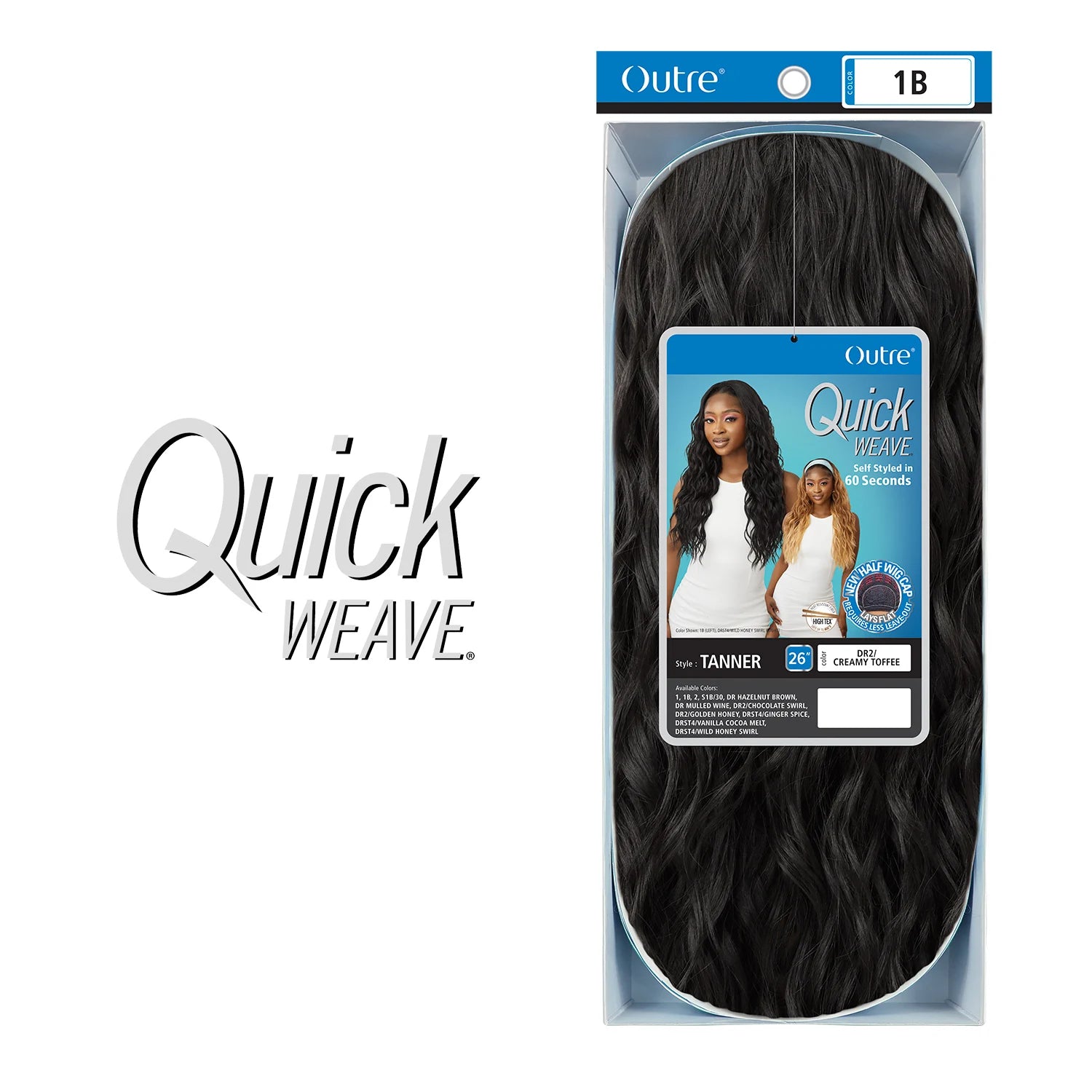 Media peluca sintética de Outre Quick Weave Tanner
