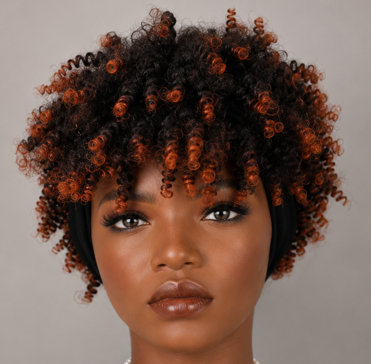 Curly Headband Wig with Bangs