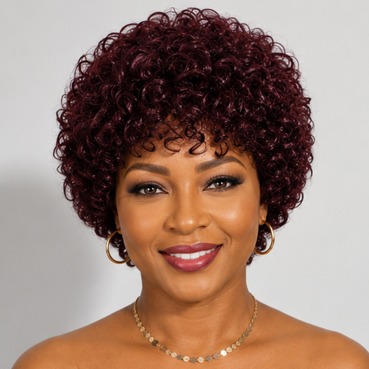 Afro Curly Pixie Bob Wig