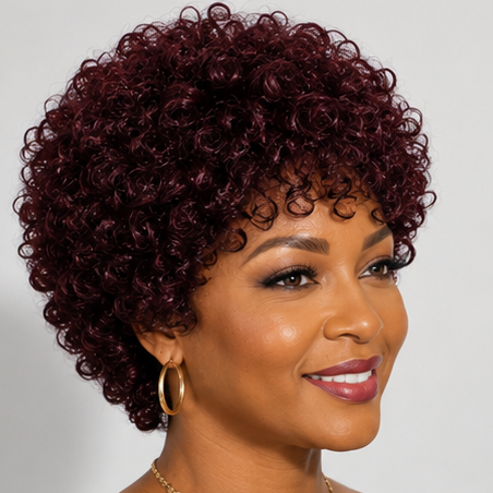 Perruque Afro Pixie Bob Bouclée
