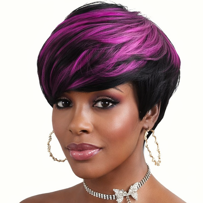 Purple Pixie Cut Wig