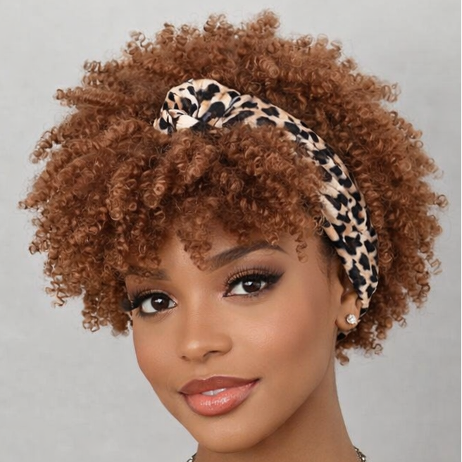 Headband Afro Curly Wig