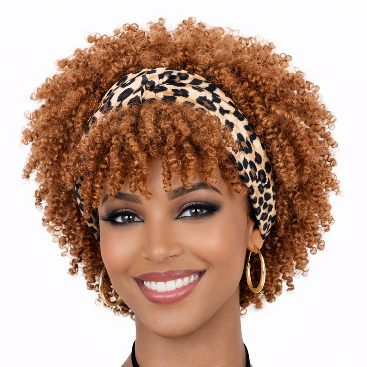 Wine Red Headband Wig