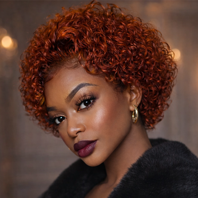 13x1 Curly Pixie Wig