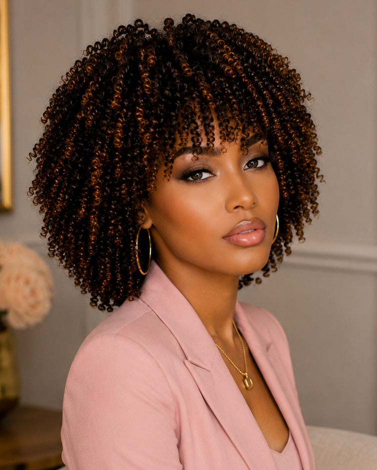 Perruque afro bouclée