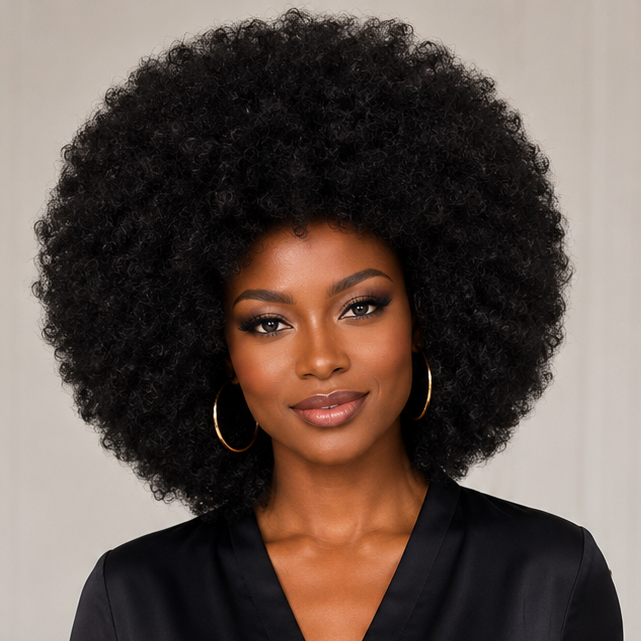 Short Fluffy Afro Wig