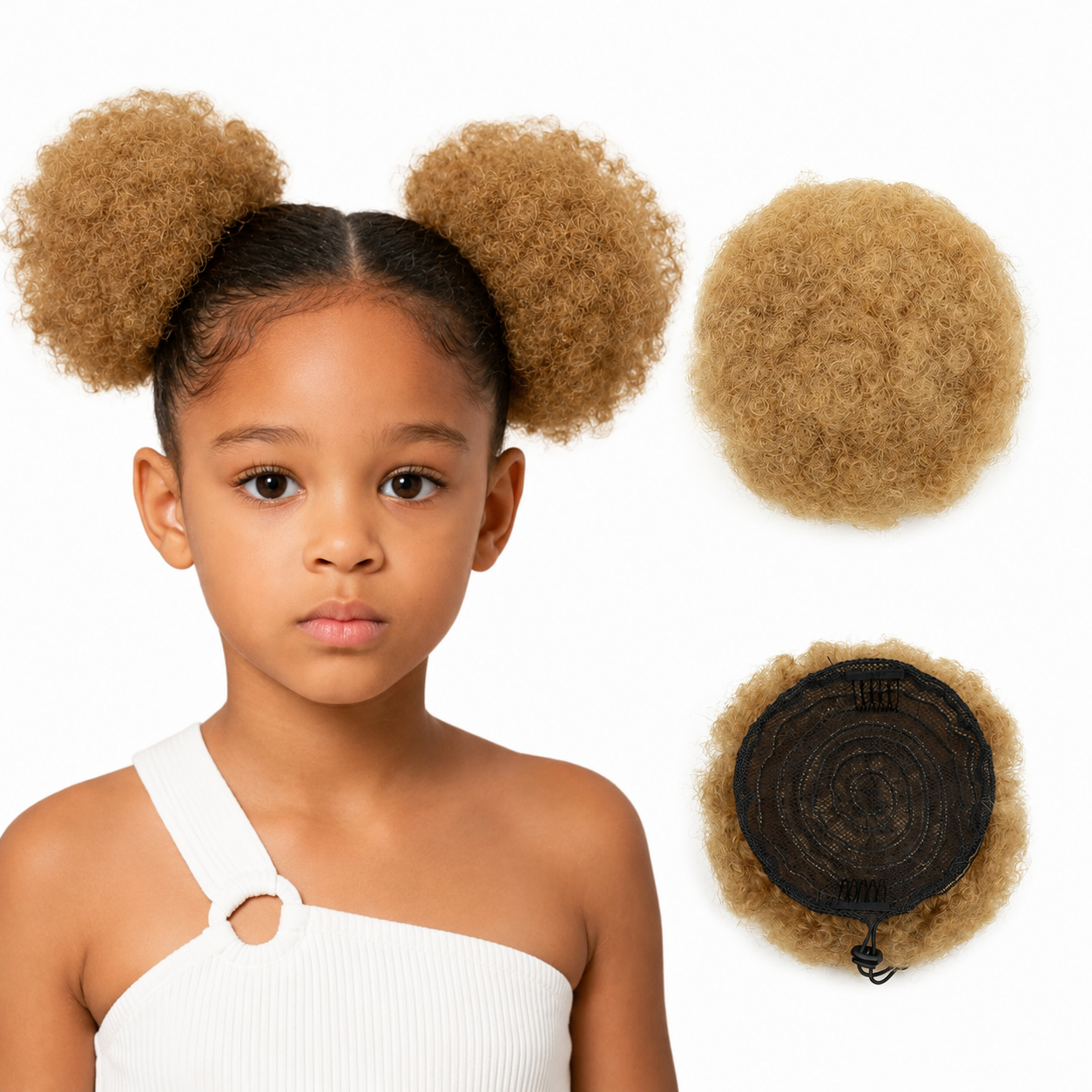 Human Hair Afro Puff Bun