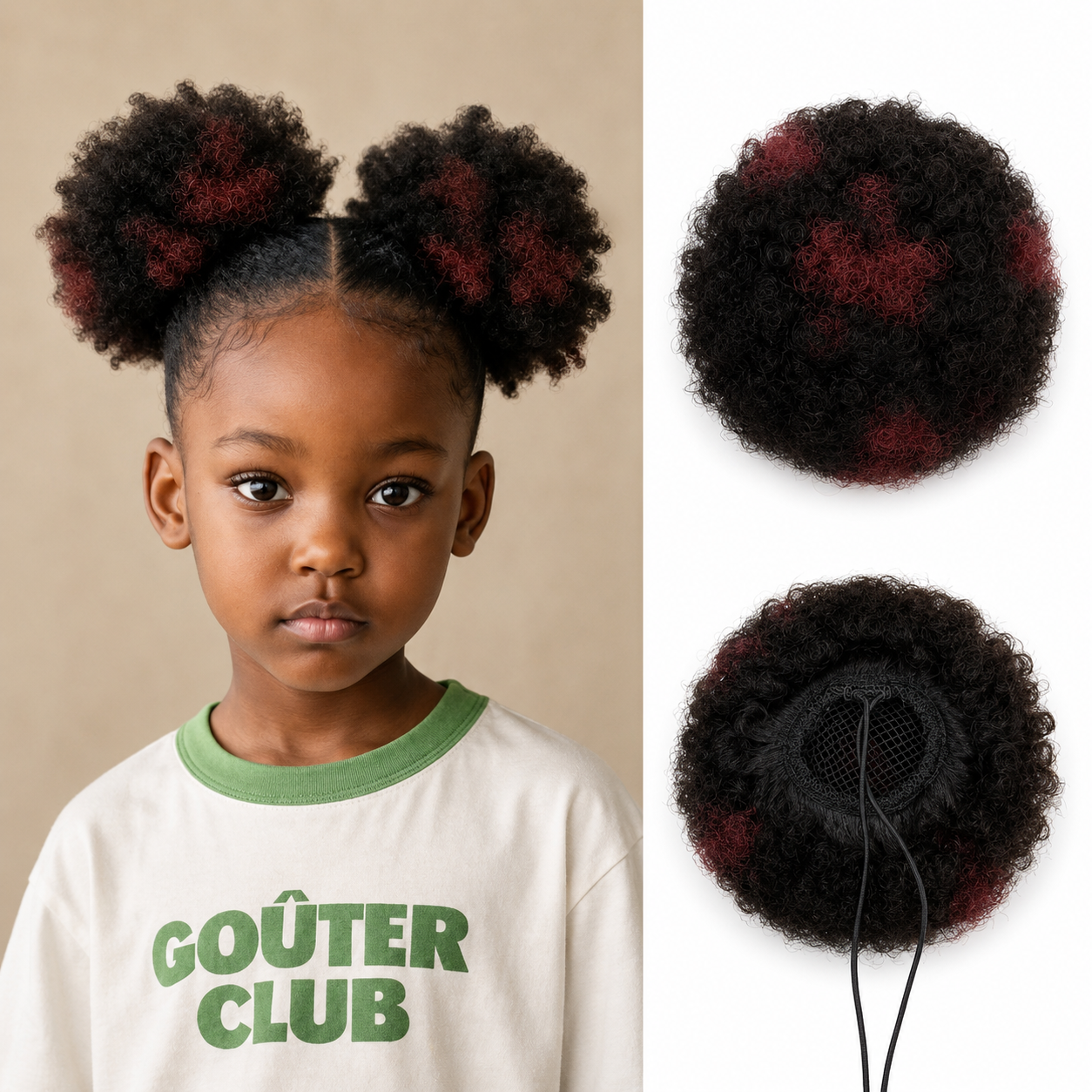 Chignon Afro en Cheveux Humains