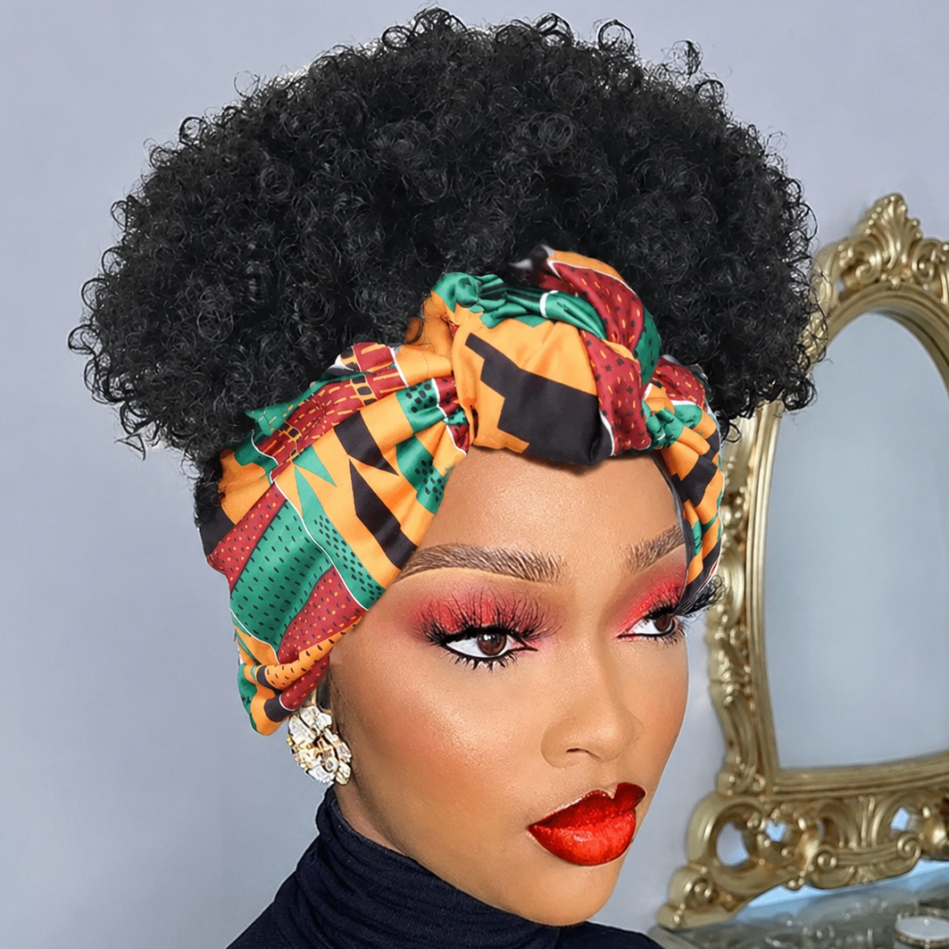 Afro Curly Headband Wig
