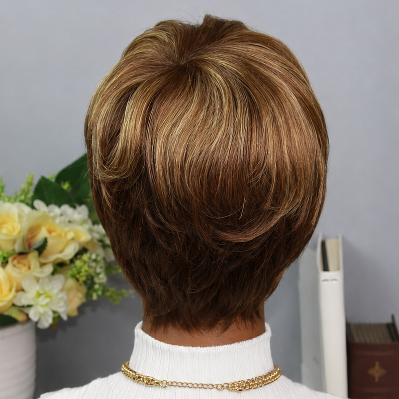 Blonde Highlight Pixie Wig