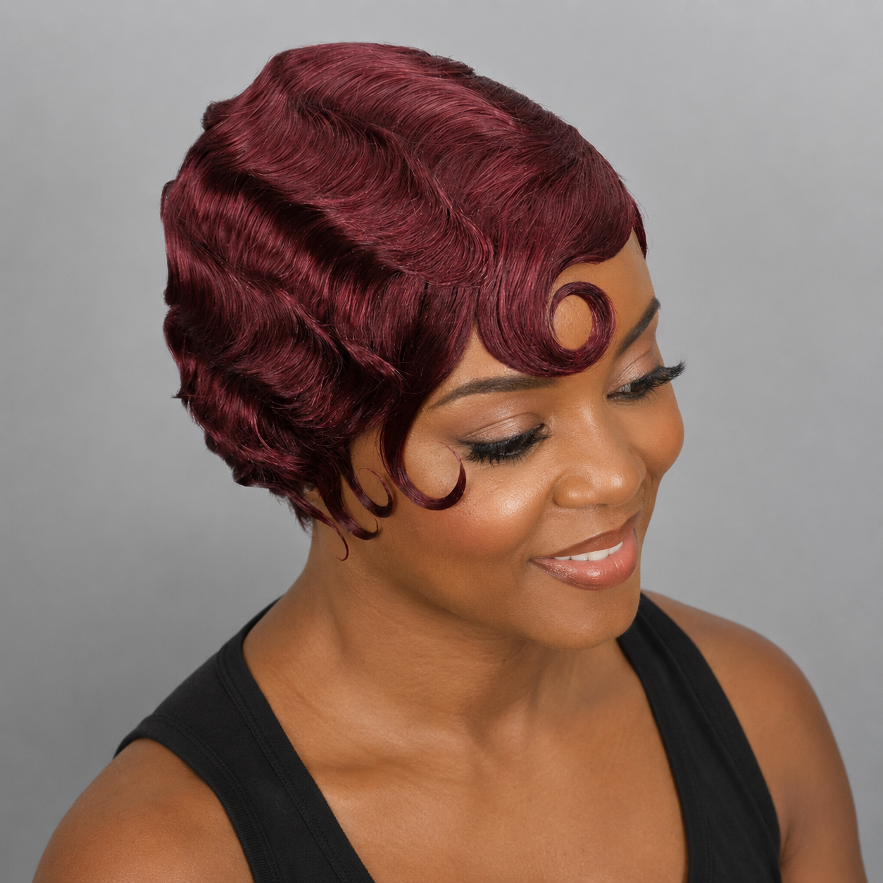 Finger Wave Human Hair Wig