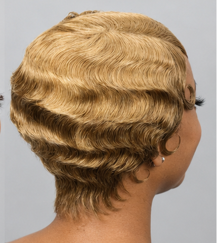 Finger Wave Human Hair Wig