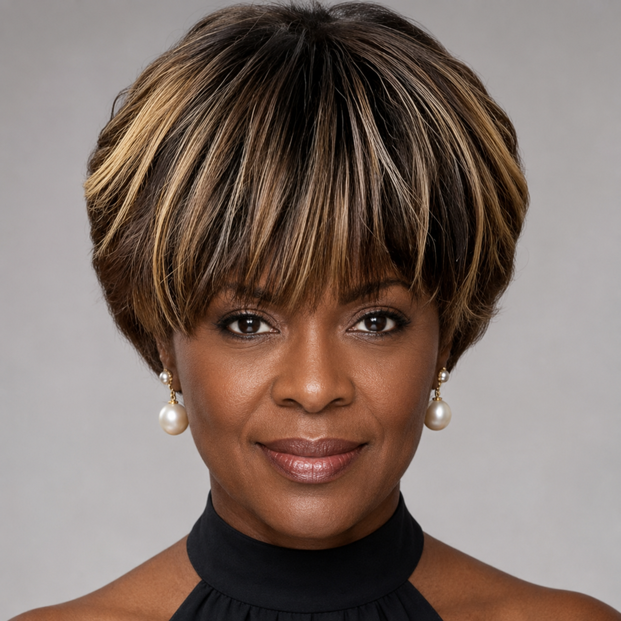 Brown Blonde Pixie Wig
