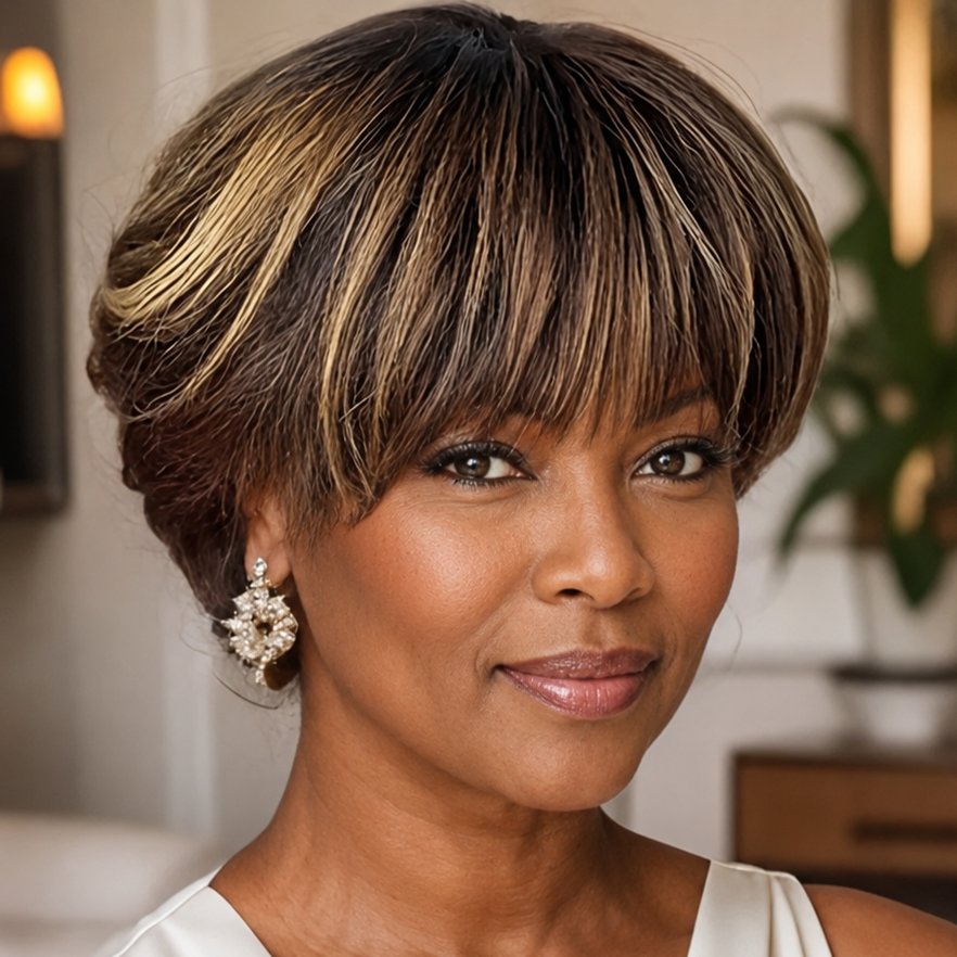 P4/27 Highlight Pixie Wig