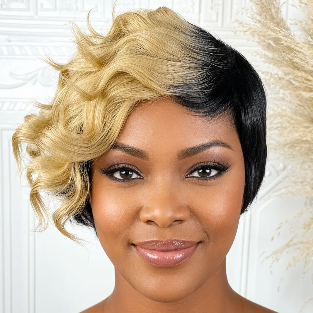 Ombre Highlight Pixie Wig