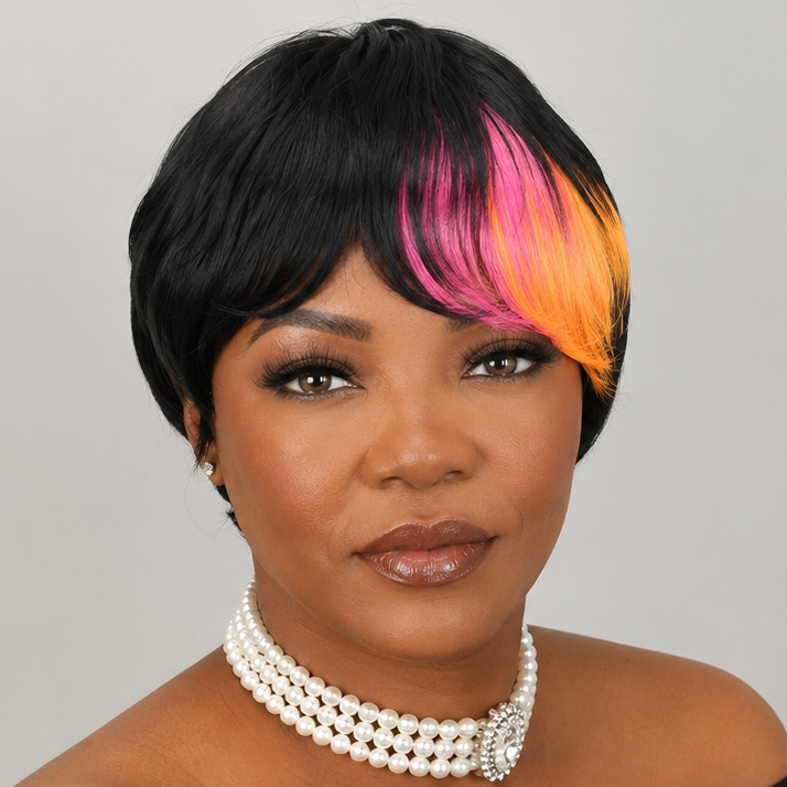 Glueless Pixie Wig with Bangs