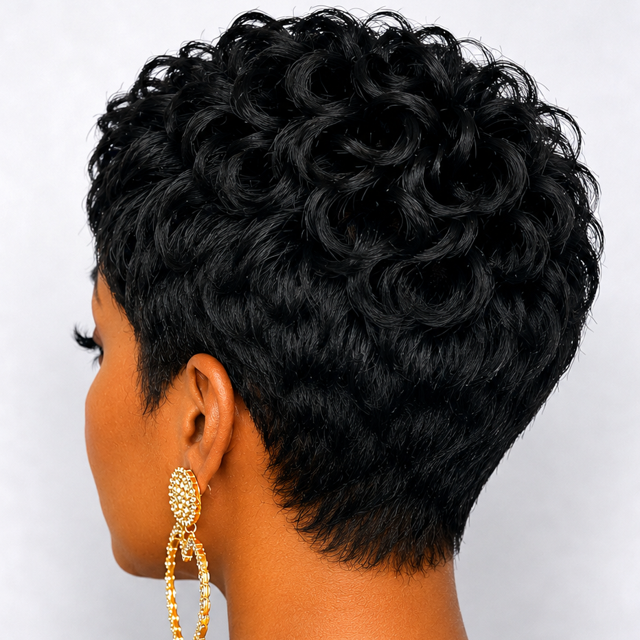 Short Black Pixie Wig