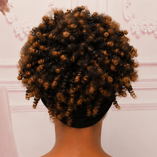 Ombre Brown Curly Headband Wig