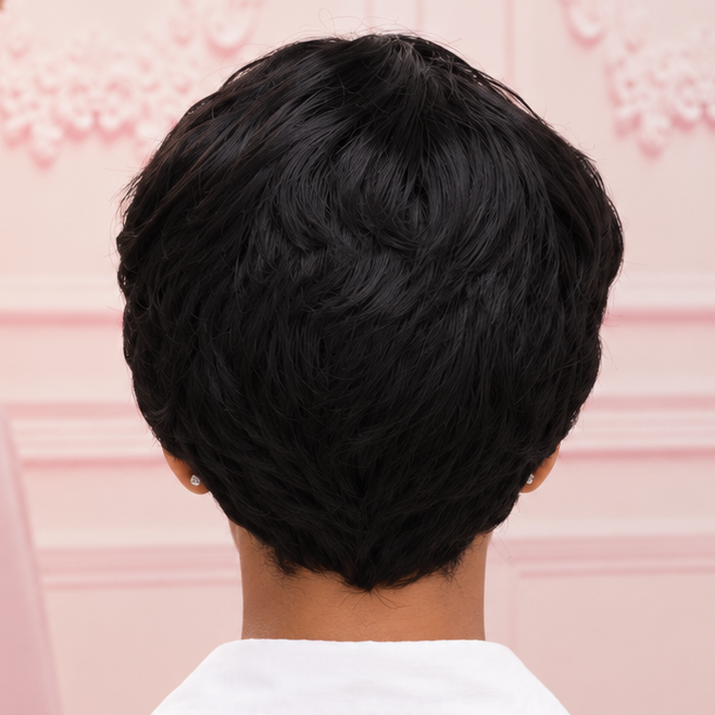 Brown Layered Pixie Wig