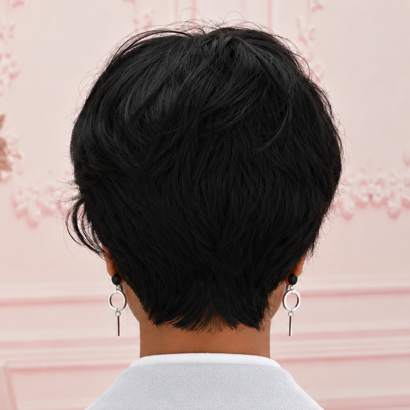 Brown Layered Pixie Wig
