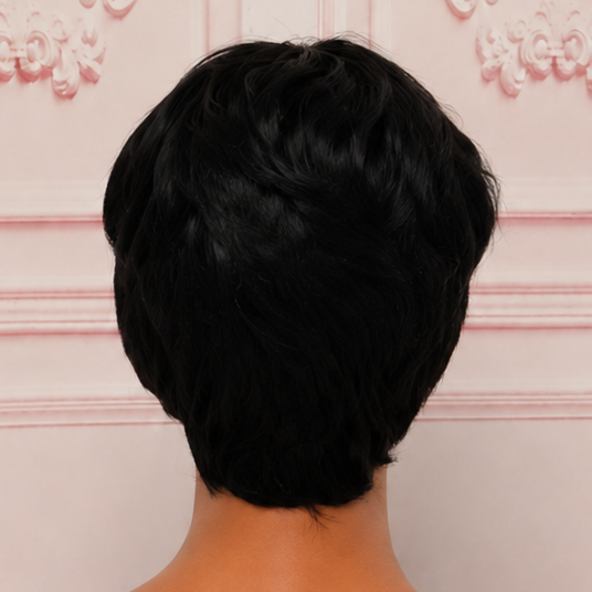 Black & White Streak Pixie Wig