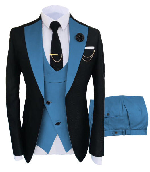 New Costume Homme Popular Clothing Luxury Party Stage Men's Suit Groomsmen Regular Fit Tuxedo 3 Peice Set Jacket+Trousers+Vest