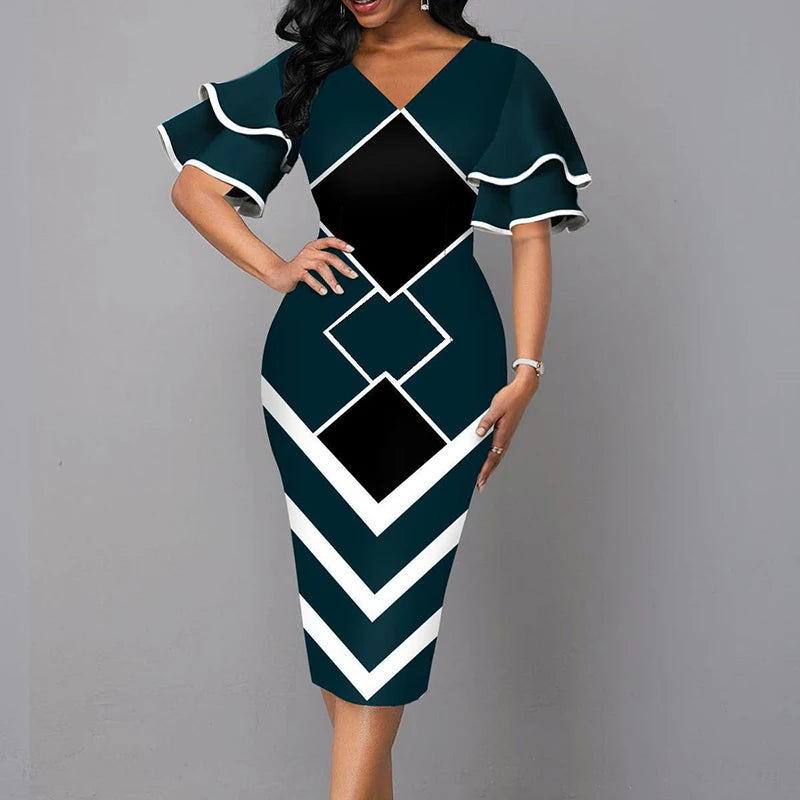 Elegant V-Neck Summer Dress