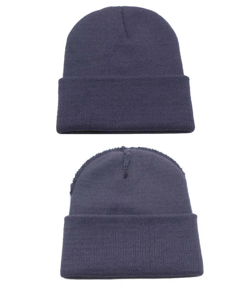 Bonnet tricoté solide pour homme et femme, bonnet d'hiver chaud avec tête de mort