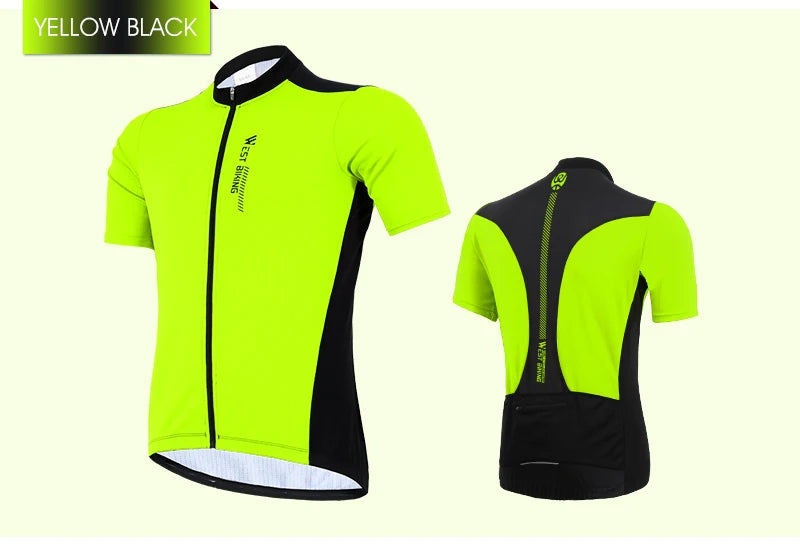 WEST BIKING XS-XXXL Maillot de Ciclismo de Verano Transpirable para Hombre, de Equipo de Competición, Maillot de Bicicleta de Deporte, Camiseta, Ropa, Maillot de Ciclismo de Manga Corta