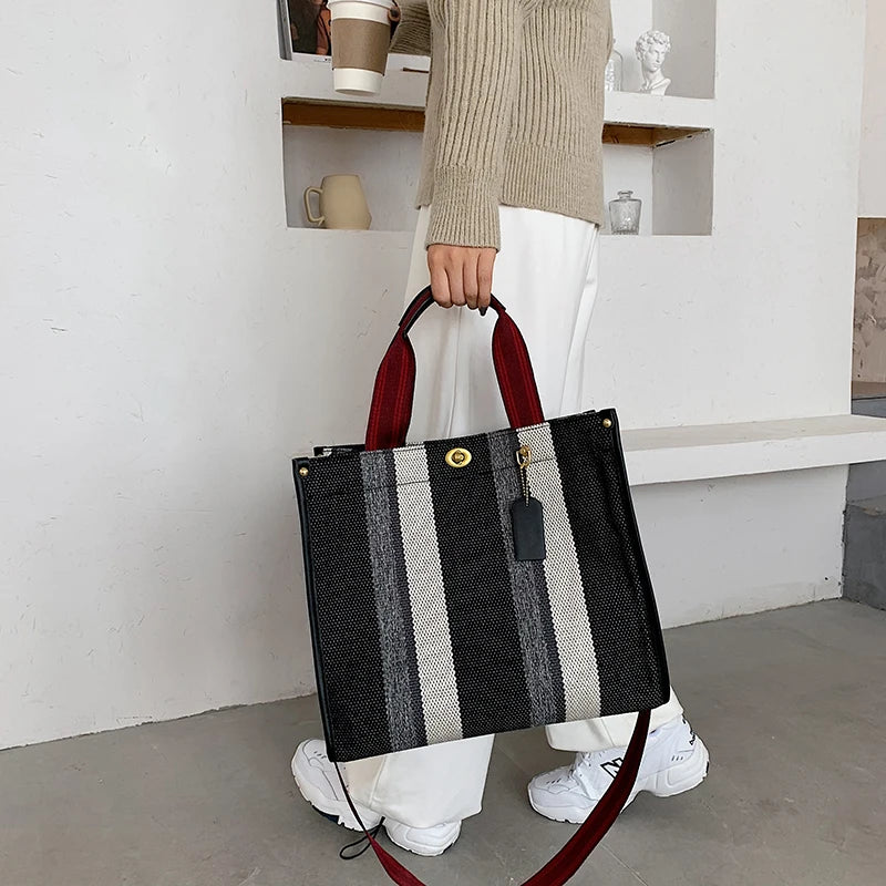 Luxury Women Canvas Handbags High Quality Ladies Large Capacity Purse Shoulder Bag Designer Female Travel Tote Messenger Bags