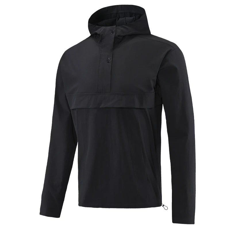 New Men Jackets Windbreak Autumn Camping Hiking Hoodie Soild Color Outdoor Training Male Running Sports Sweatshirts Coat