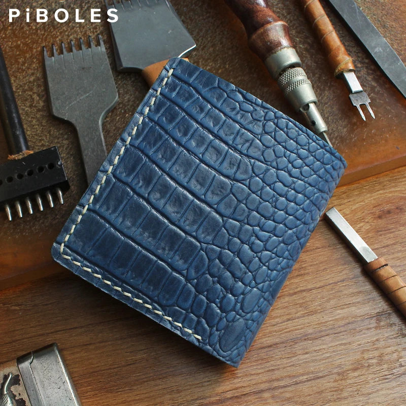 Luxury Genuine Leather Women's Wallet Handmade Leather Bifold Short Wallets For Men Portable Storage Credit Card Holder Purse