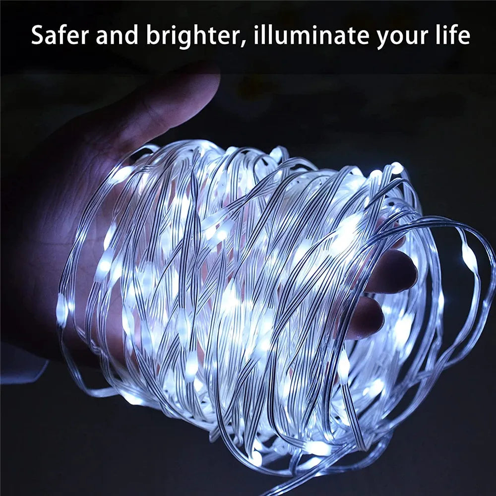 Christmas Decorations For Home Led Festoon Fairy Lights 20/50/100M EU/US Plug New Year 2025 Street Garland On The House