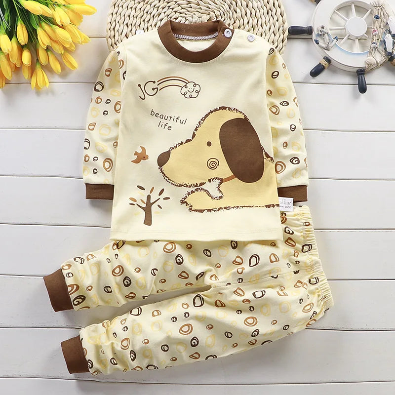 Ropa para niños Conjuntos infantiles Ropa para niños y niñas Algodón Ropa de otoño e invierno Pantalones Pijamas Ropa interior Regalo de Navidad