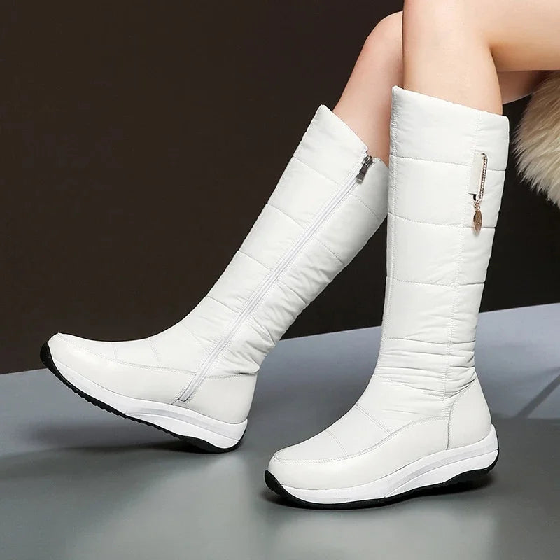 Bottes hautes en cuir pour femmes