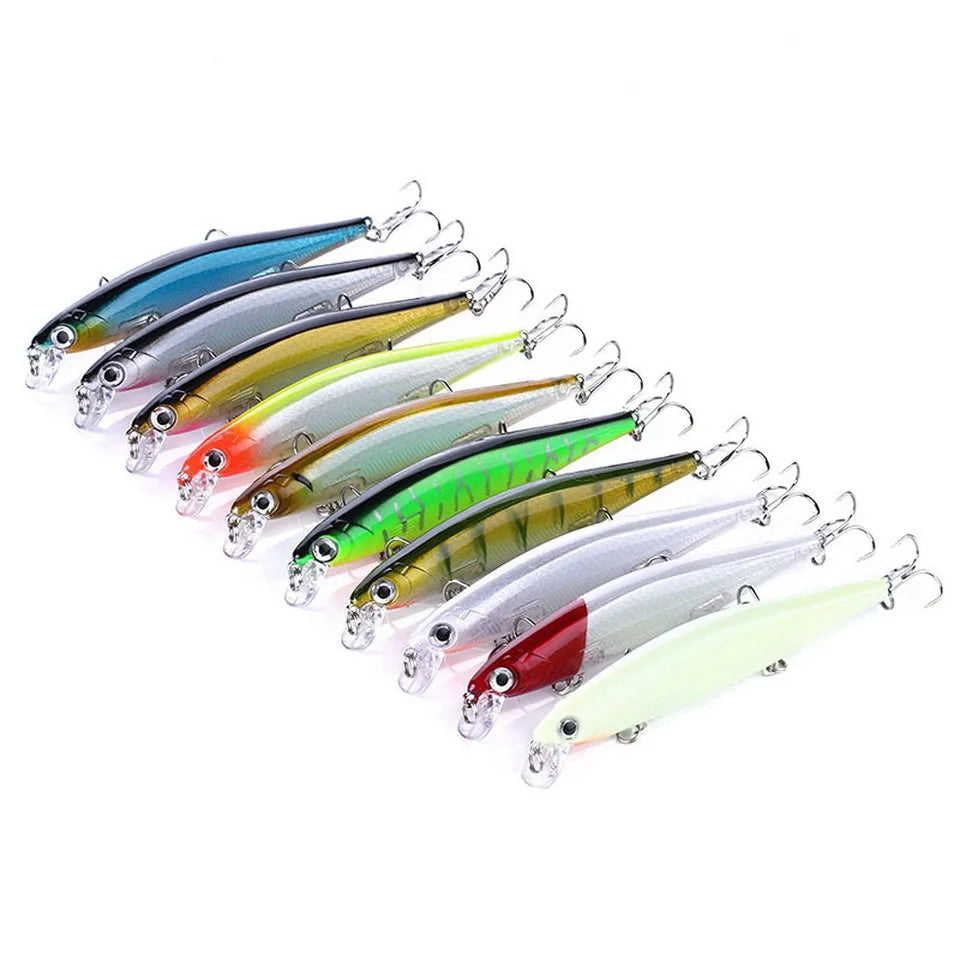 Señuelos de pesca Bass Big Fish de 110 mm y 13 g, Wobblers, cebo duro, Crankbait, señuelo Minnow de lengüeta corta para pesca de lucio