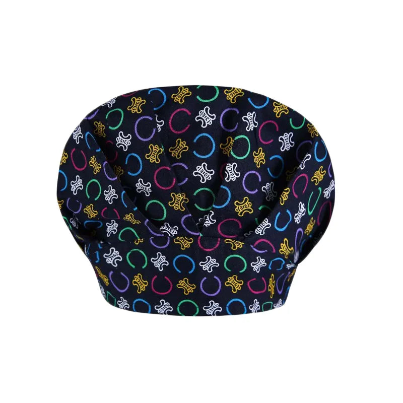 Women and men cotton printing hat hospital doctor pet clinic working hats medical scrubs nurse hats Hospital uniform hat