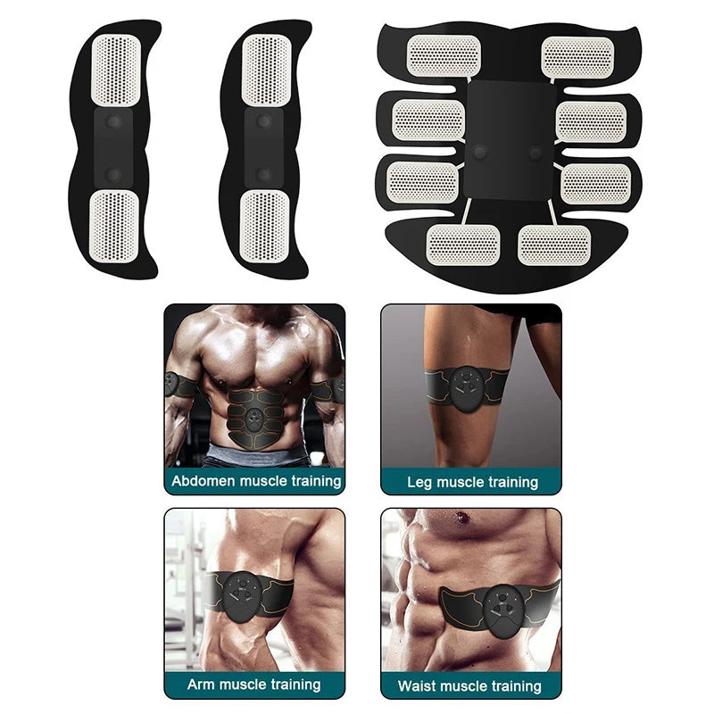 EMS Muskelstimulering Elektrisk Hoftetrener Magetreningsapparat Toning Fitnesstrening Vekttap Hjemmegym Treningsutstyr