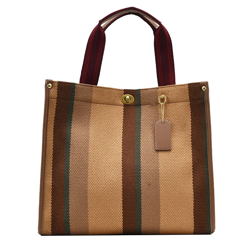 Luxury Women Canvas Handbags High Quality Ladies Large Capacity Purse Shoulder Bag Designer Female Travel Tote Messenger Bags