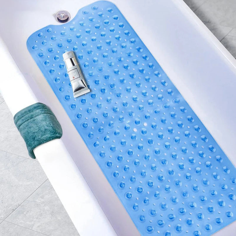 Alfombra de baño de 40*100cm, alfombrilla antideslizante de PVC grande para bañera, alfombrilla de seguridad para ducha con ventosas