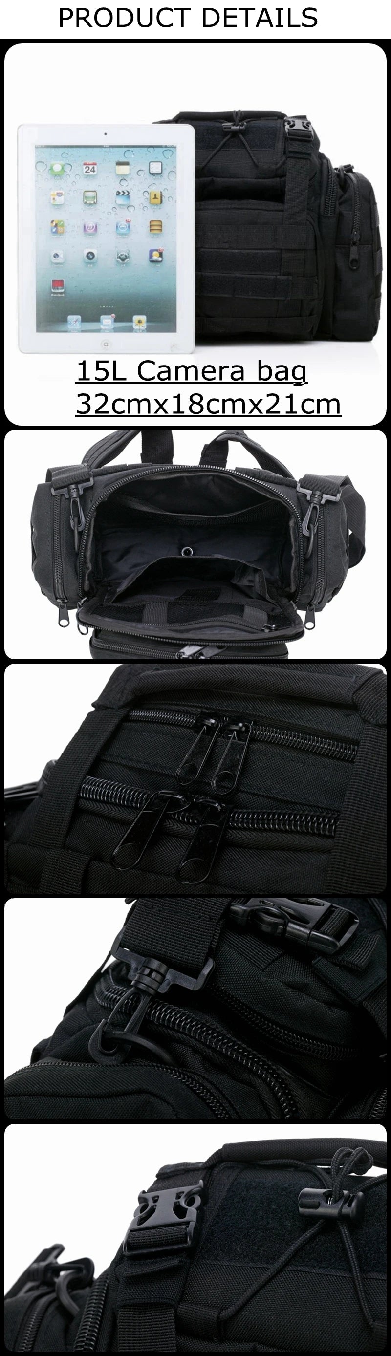Tactical Assault Gear Sling Pack Range Bag Hiking Fanny Pack Waist Bag Shoulder Backpack EDC Camera Bag MOLLE Modular Bag