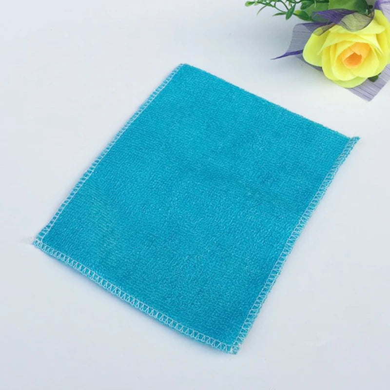 Kitchen Anti-grease Dishcloth Wiping Rag Bamboo Fiber Towel Cleaning Cloth Household Washing Disrag Kitchen Cleaning Towel Wiper