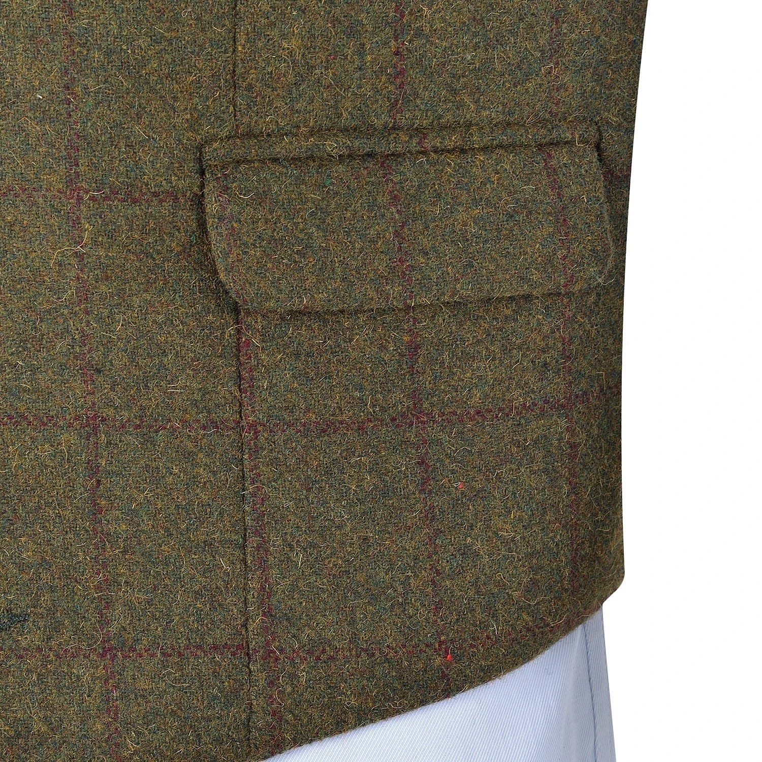 Men's Vintage Plaid Vest Wool Tweed Suit Vest Notch Lapel Waistcoat Groomsmen For Wedding
