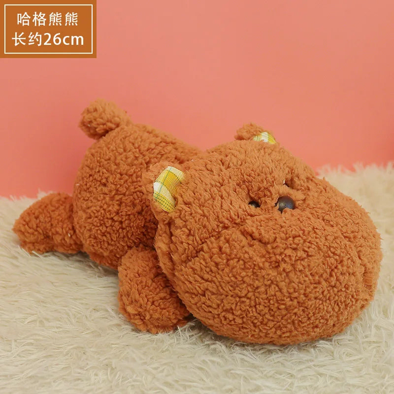 Kawaii Animals Plush Toy Soft Stuffed Lovely Tiger Rabbit Frog Teddy Bear Plush Doll Home Decor Kids Girls Birthday Day Gifts