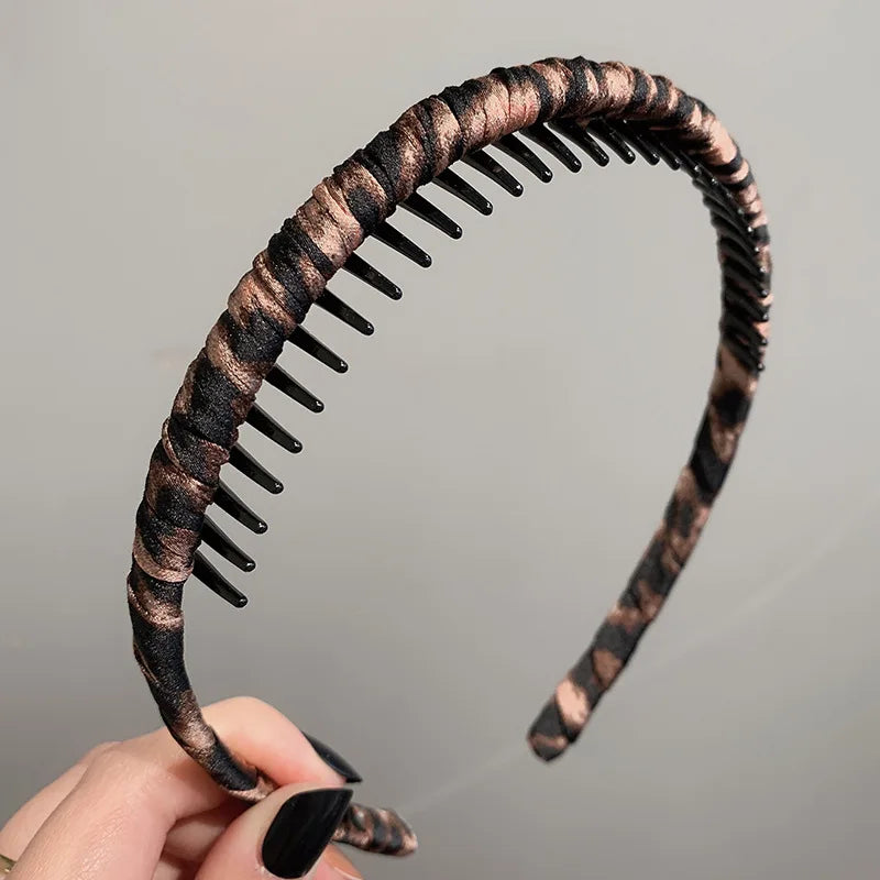Nouveaux bandeaux tendance, serre-têtes antidérapants avec dents, élastiques pour cheveux, accessoires pour cheveux pour femmes et filles