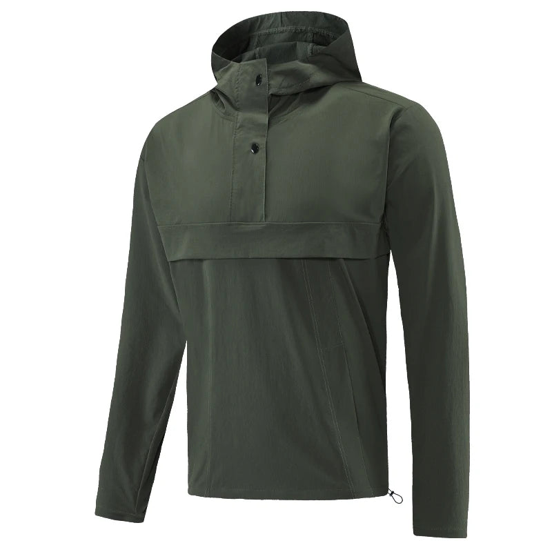 New Men Jackets Windbreak Autumn Camping Hiking Hoodie Soild Color Outdoor Training Male Running Sports Sweatshirts Coat