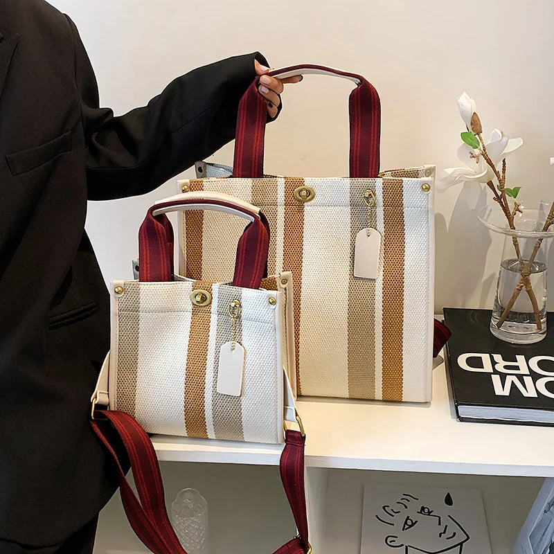Luxury Women Canvas Handbags High Quality Ladies Large Capacity Purse Shoulder Bag Designer Female Travel Tote Messenger Bags