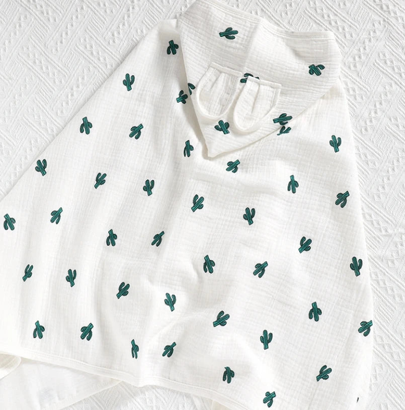 Newborn Baby Boy Girl Bathrobe Towel 100% Cotton Infant Toddler Child Cartoon Hooded Bathrobe Cloak Baby Blanket