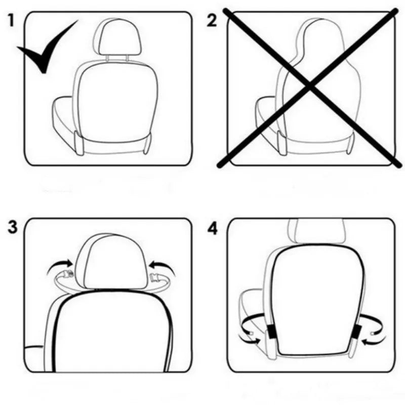 Protector de respaldo de asiento de coche para niños, bebés, antimanchas, barro, funda de asiento de coche, cojín, almohadilla protectora contra patadas